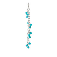turquoise cascading gems, sterling silver