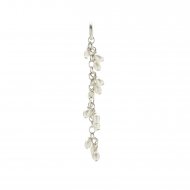 cascading pearls, sterling silver