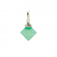 hermimorphite gem faceted diamond cut, sterling silver