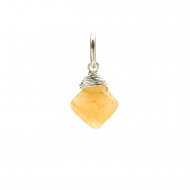 red aventurine gem faceted diamond cut, sterling silver