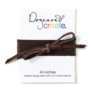 create chocolate leather necklace strap - 44 inches