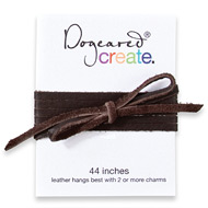 create leather necklace, chocolate - 44 inches