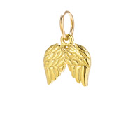 angel wings charm, gold dipped