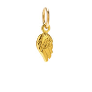 single angel wing charm, gold dipped