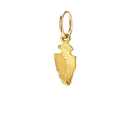 gold dipped arrowhead charm