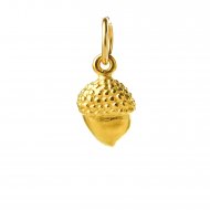acorn charm, gold dipped