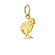 chick charm, gold dipped