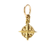compass charm, gold dipped