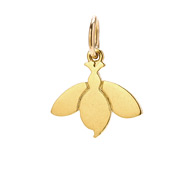 honeybee charm, gold dipped