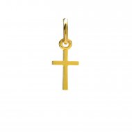 simple cross charm, gold dipped