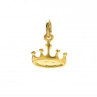 crown charm, gold dipped