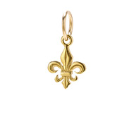 fleur de lis charm, gold dipped