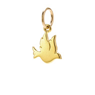 dove charm, gold dipped