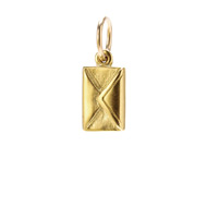 envelope charm, gold dipped