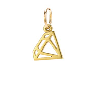diamond charm, gold dipped