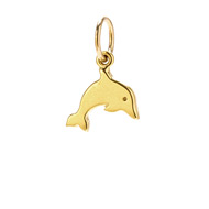 dolphin charm, gold dipped