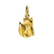 fox charm, gold dipped