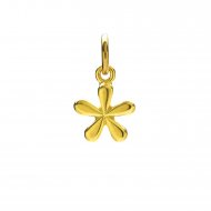 groovy flower charm, gold dipped