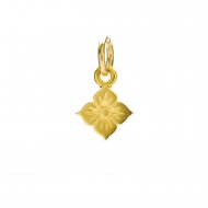 grace's flower charm, gold dipped