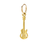 guitar charm, gold dipped