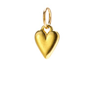 kind heart charm, gold dipped