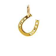 horseshoe charm, gold dipped