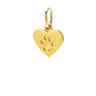 best friends heart charm, gold dipped