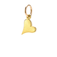happy heart charm, gold dipped