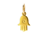 hamsa charm, gold dipped