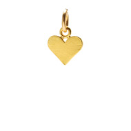 perfect heart charm, gold dipped