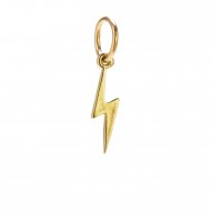 bolt charm, gold dipped