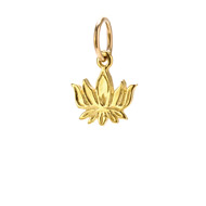 lotus charm, gold dipped