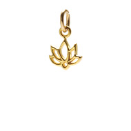 happy lotus charm, gold dipped