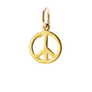 peace charm, gold dipped