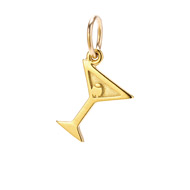 martini charm, gold dipped