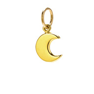 moon charm, gold dipped
