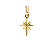 north star charm, gold dipped