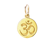 om charm, gold dipped