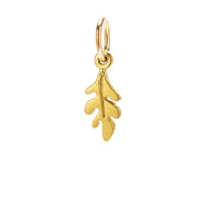 oak leaf charm, gold dipped