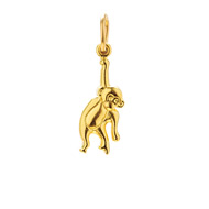 monkey charm, gold dipped