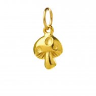 mushroom charm, gold dipped