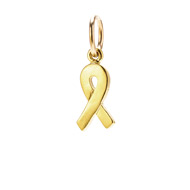 ribbon charm, gold dipped