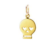skull charm, gold dipped