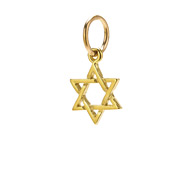 jewish star charm, gold dipped