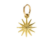 starburst charm, gold dipped