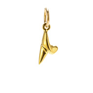shark tooth charm, gold dipped
