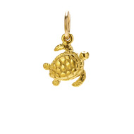 sea turtle charm, gold dipped
