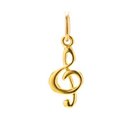 treble clef charm, gold dipped