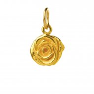 rose charm, gold dipped
