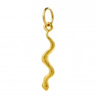 serpent charm, gold dipped